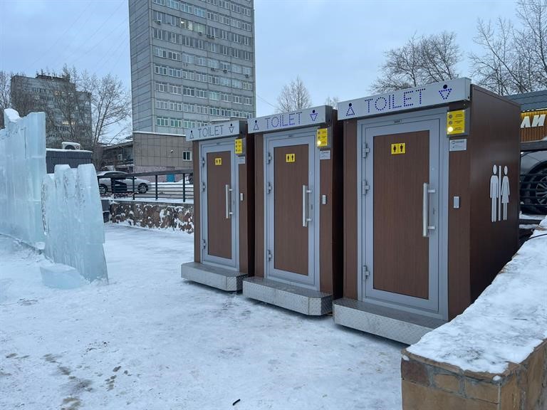 новость об установке теплых туалетных кабин в Красноярске